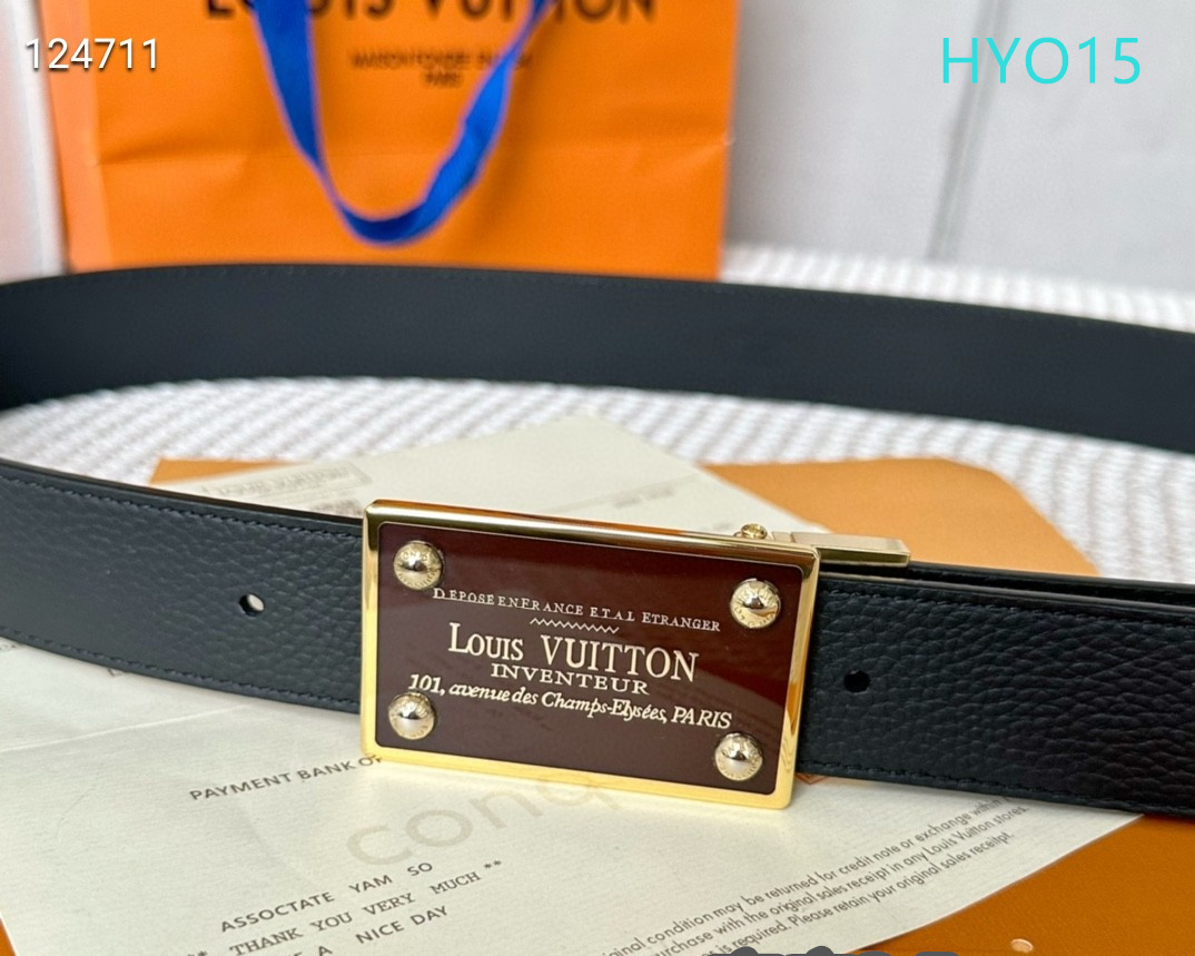 LV belt 34mmX95-125cm XH (201)