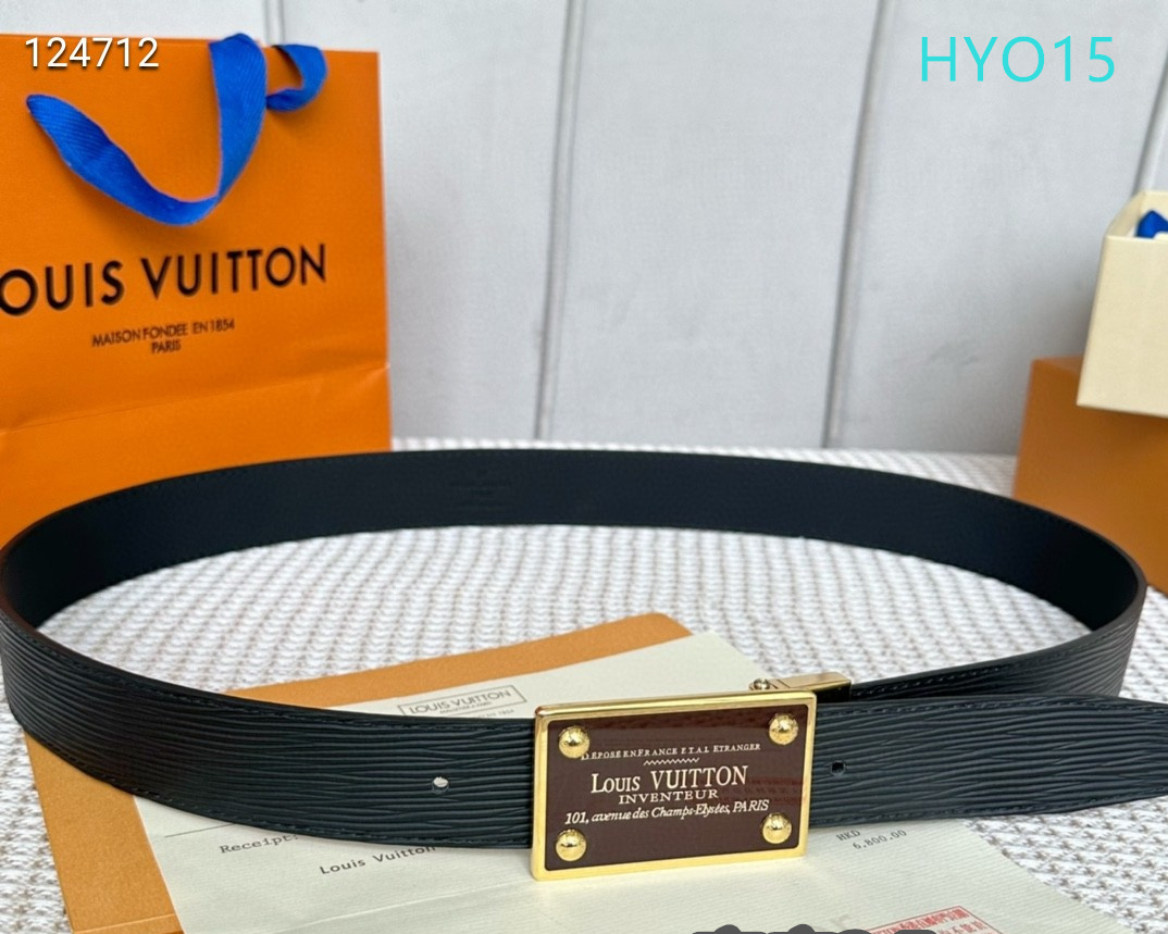 LV belt 34mmX95-125cm XH (210)