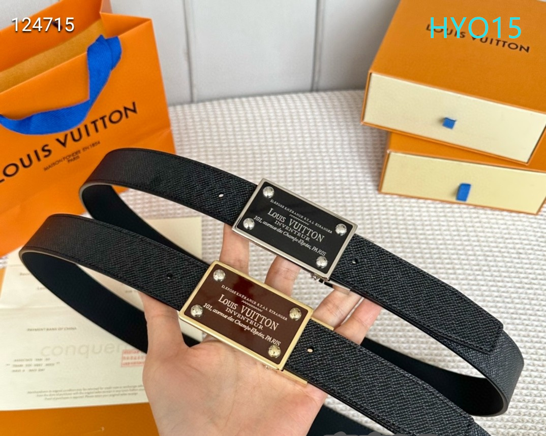 LV belt 34mmX95-125cm XH (230)
