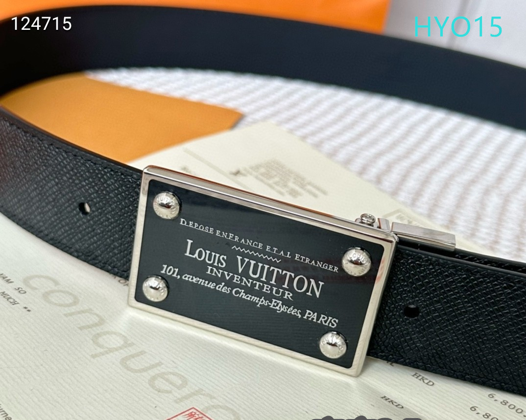 LV belt 34mmX95-125cm XH (231)