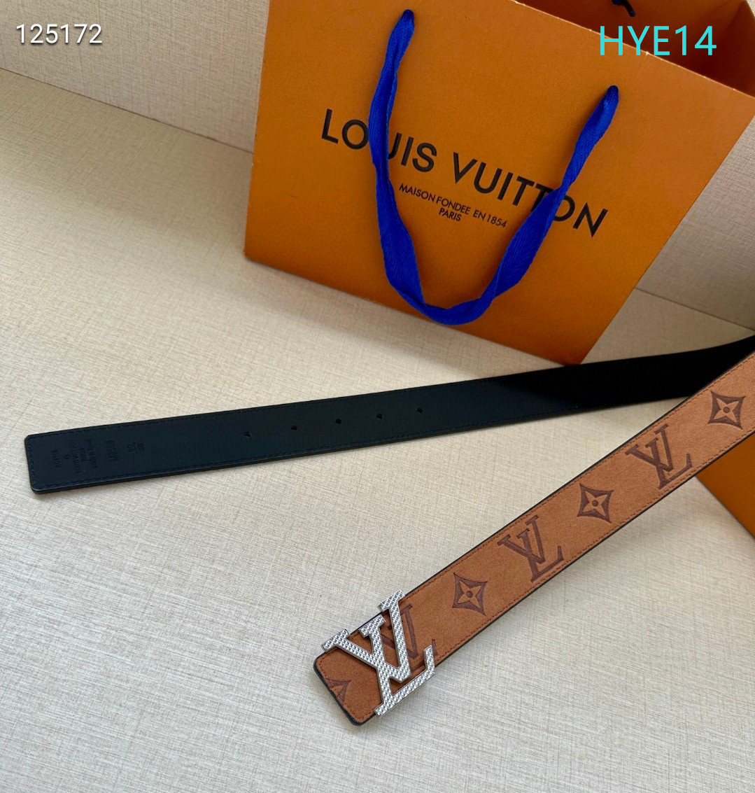 LV belt 34mmX95-125cm XH (233)