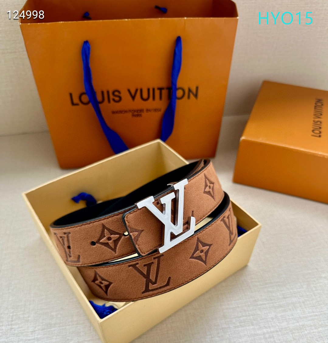 LV belt 34mmX95-125cm XH (254)