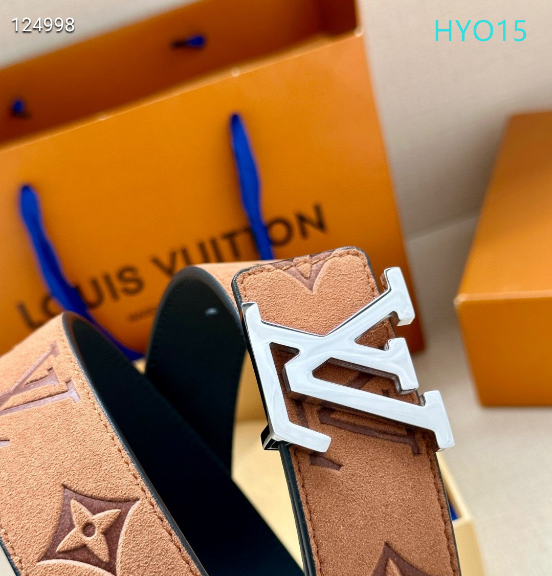 LV belt 34mmX95-125cm XH (255)
