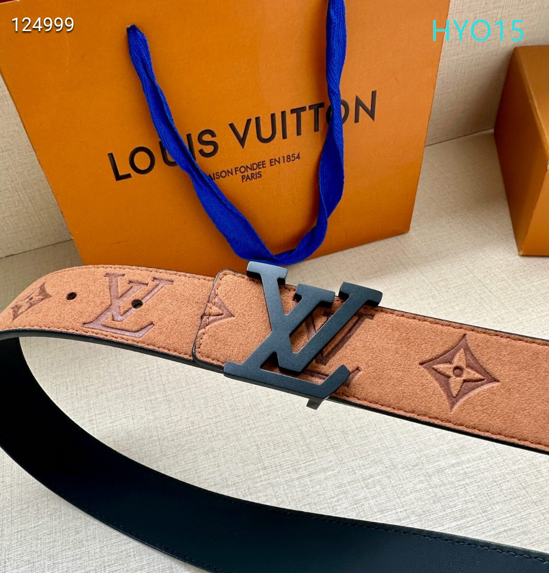 LV belt 34mmX95-125cm XH (258)
