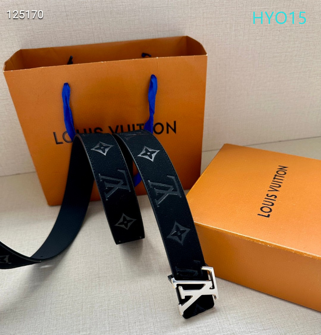 LV belt 34mmX95-125cm XH (309)
