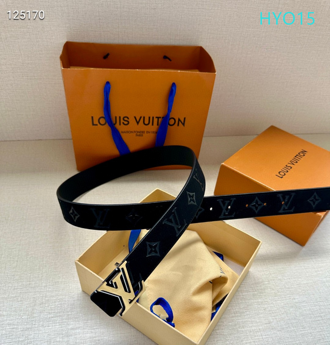 LV belt 34mmX95-125cm XH (314)