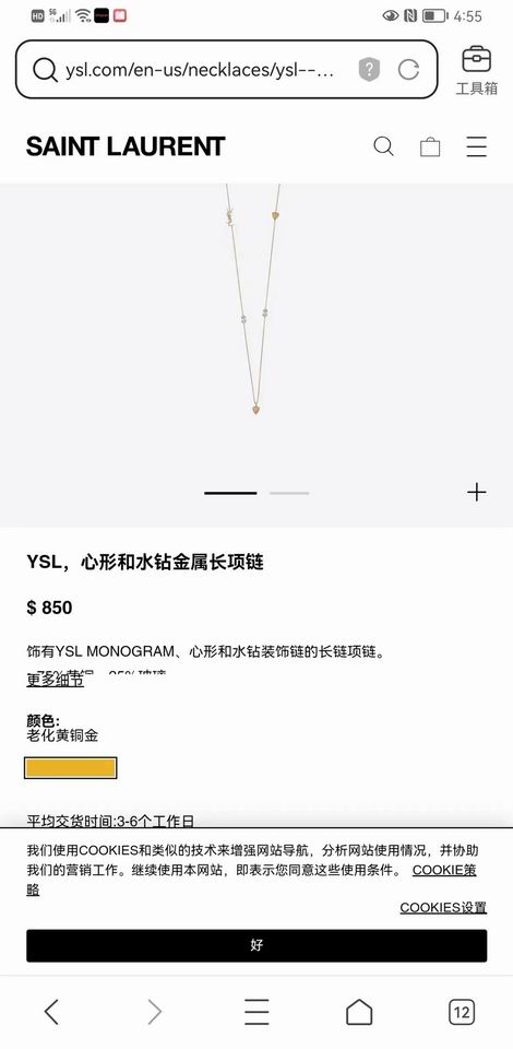 YSL necklace 05lyh51 (7)
