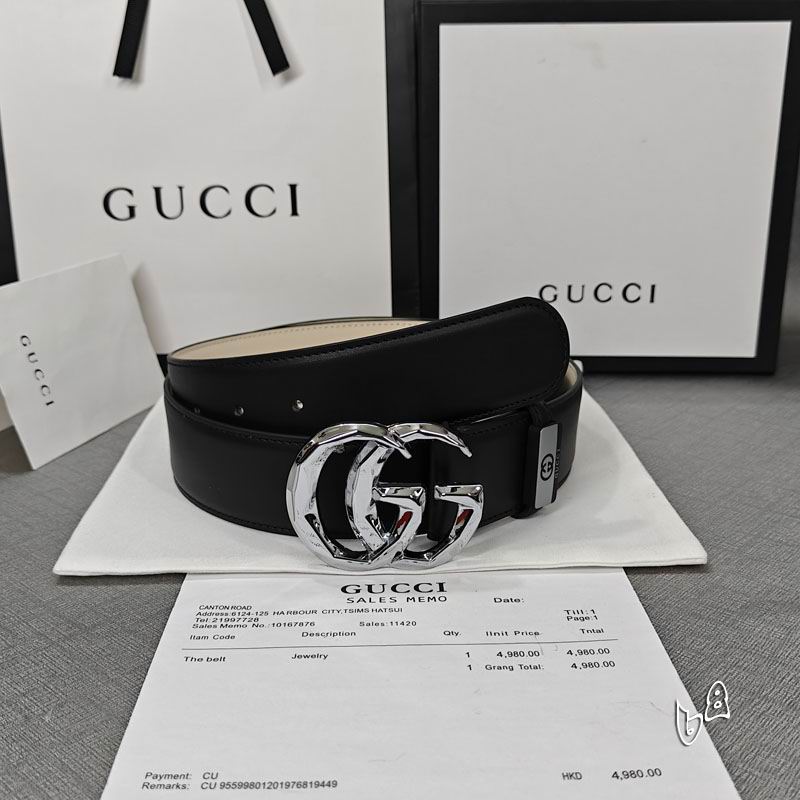 Gucci belt 38mmX90-125cm lb (29)