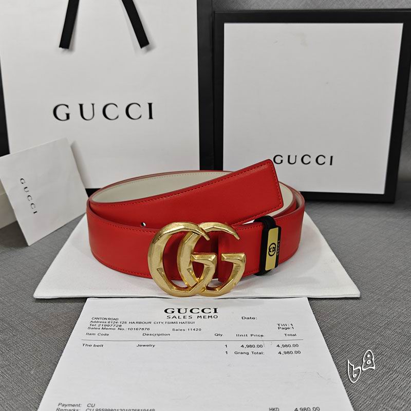 Gucci belt 38mmX90-125cm lb (32)