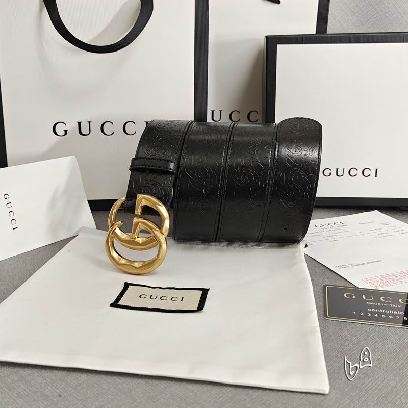 Gucci belt 38mmX90-125cm lb (34)