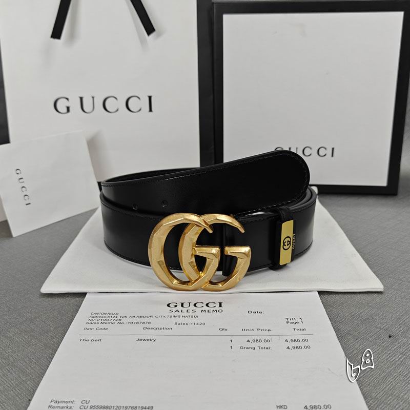 Gucci belt 38mmX90-125cm lb (9)