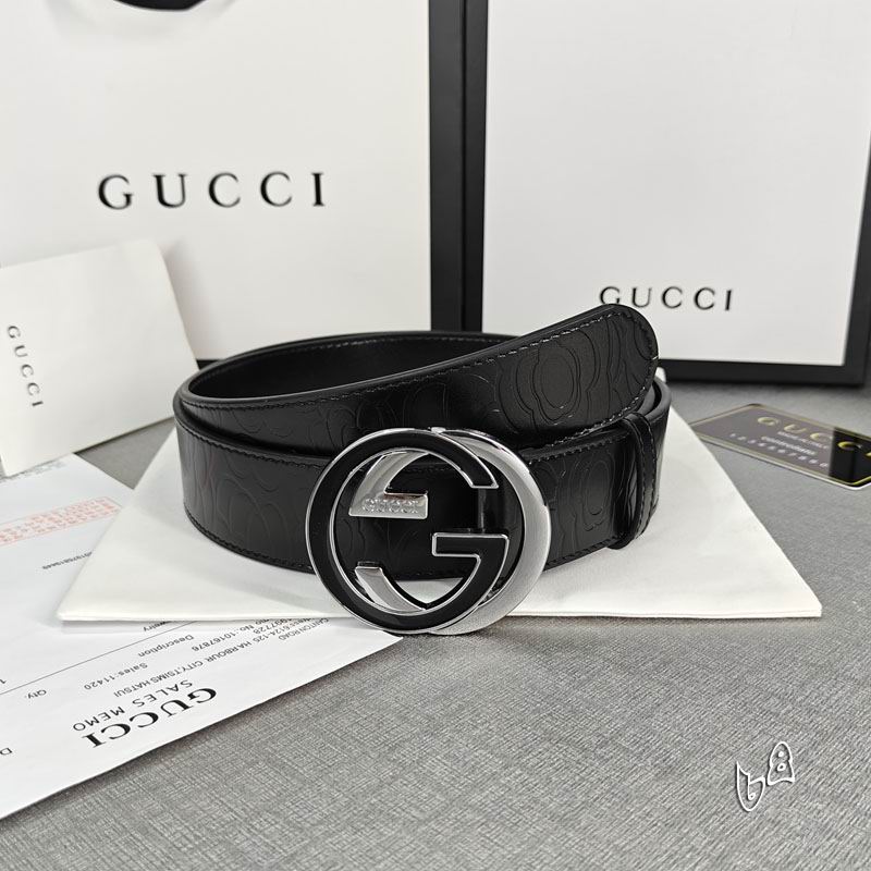 Gucci belt 38mmX90-125cm lb (29)