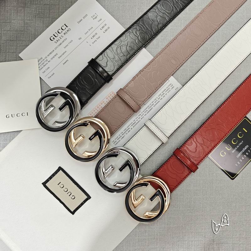 Gucci belt 38mmX90-125cm lb (31)