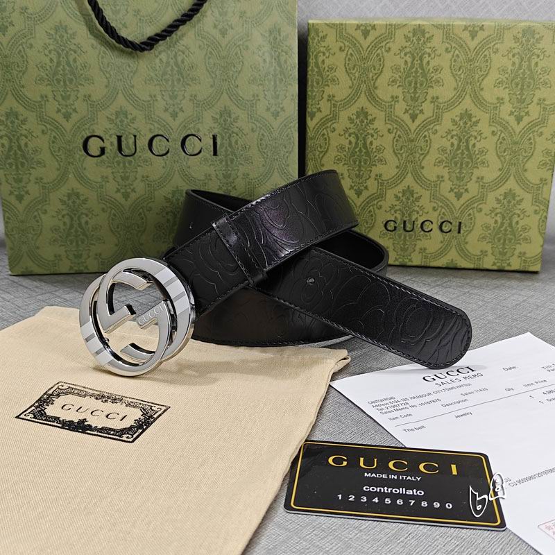 Gucci belt 38mmX90-125cm lb (31)