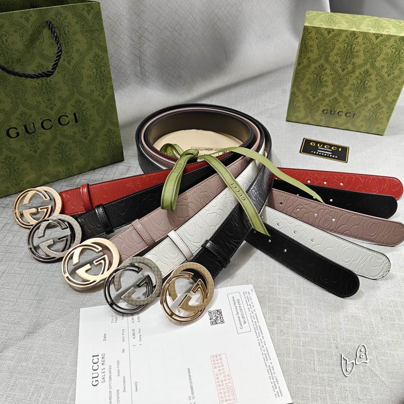 Gucci belt 38mmX90-125cm lb (34)