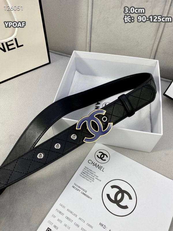 Chanel belt 30mmX90-125cm 8L (124)