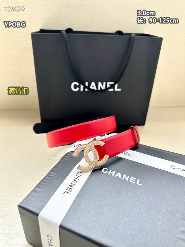 Chanel belt 30mmX90-125cm 8L (88)