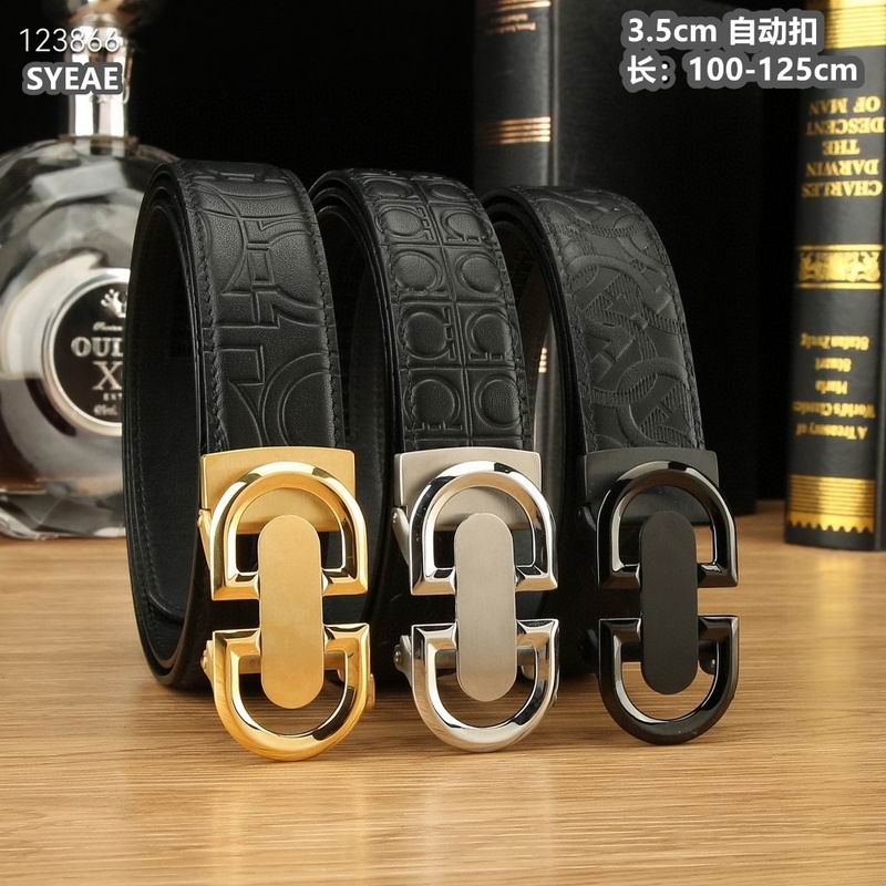 Ferragamo belt 35mmX100-125cm 8L (109)