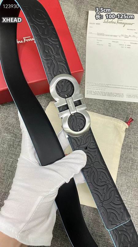 Ferragamo belt 35mmX100-125cm 8L (168)