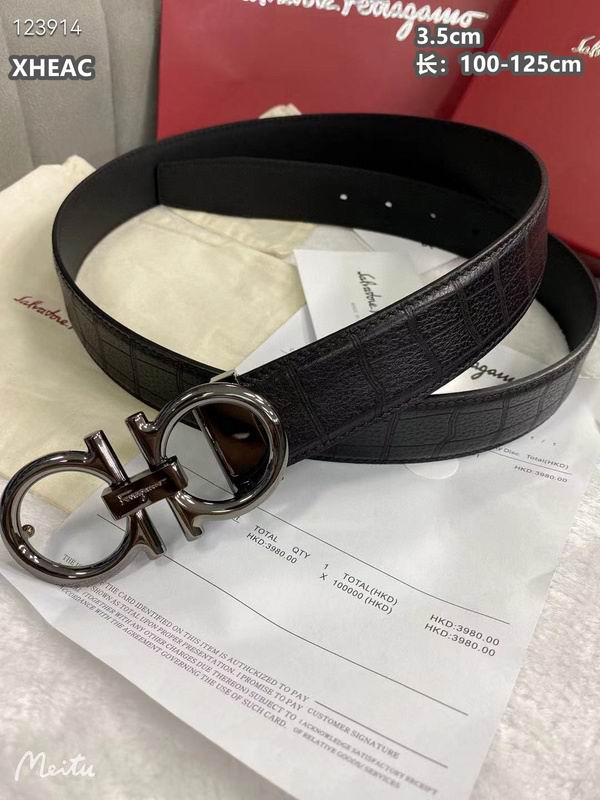 Ferragamo belt 35mmX100-125cm 8L (318)