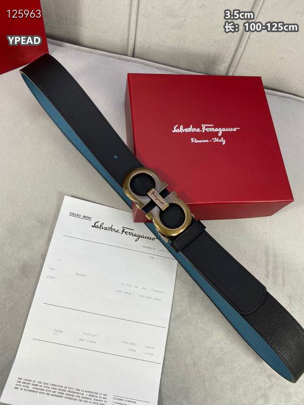 Ferragamo belt 35mmX100-125cm 8L (84)
