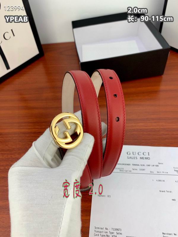 Gucci belt 20mmX90-115cm 8L (116)