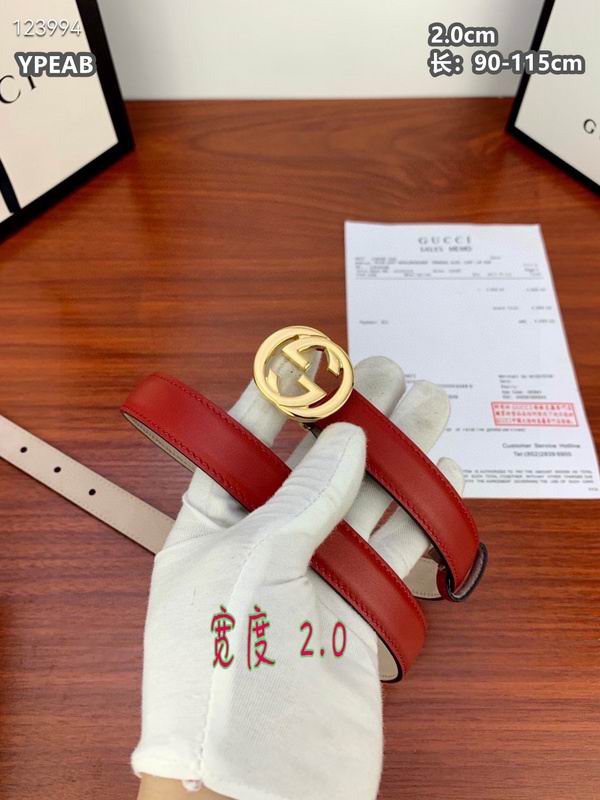 Gucci belt 20mmX90-115cm 8L (118)