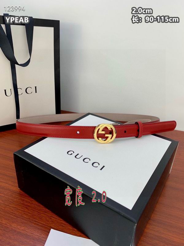 Gucci belt 20mmX90-115cm 8L (119)