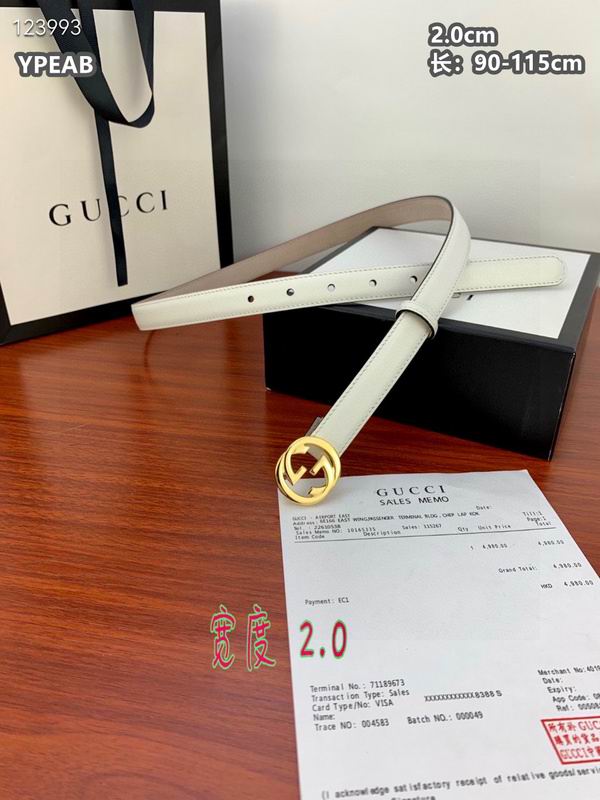 Gucci belt 20mmX90-115cm 8L (122)