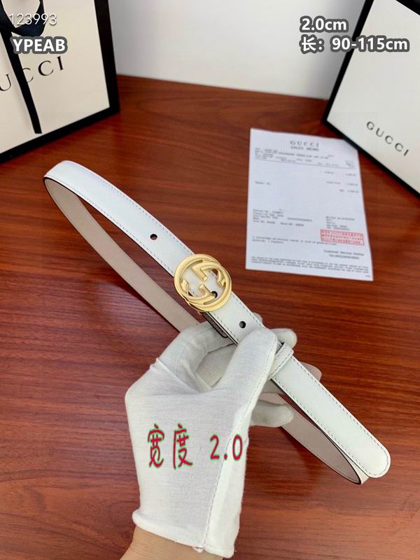 Gucci belt 20mmX90-115cm 8L (123)