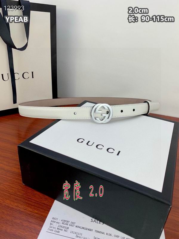 Gucci belt 20mmX90-115cm 8L (127)