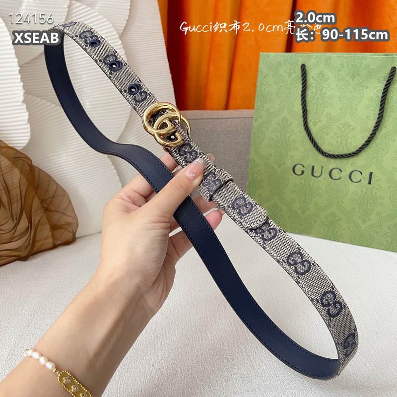 Gucci belt 20mmX90-115cm 8L (45)