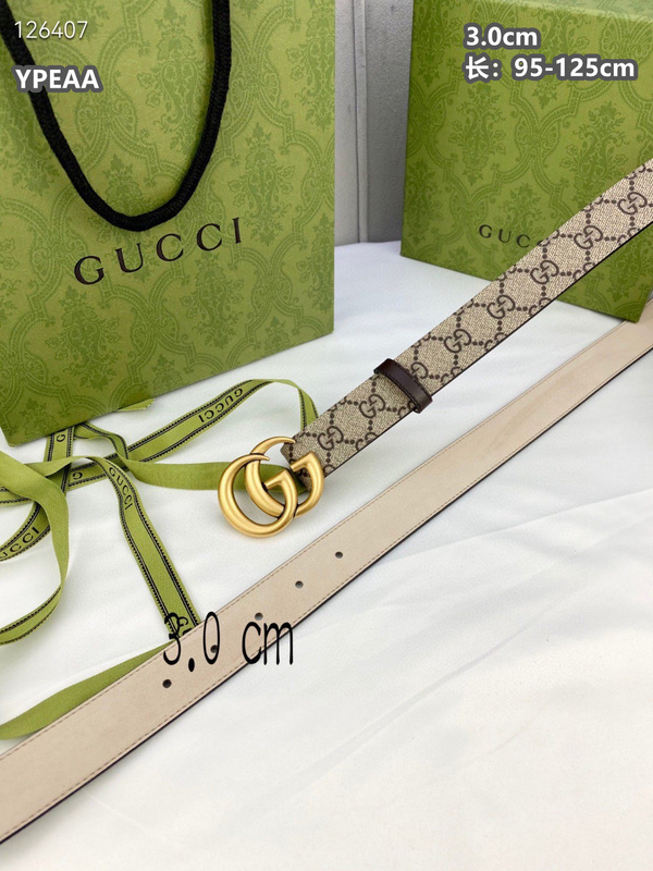 Gucci belt 30mmX95-125cm  8L (132)