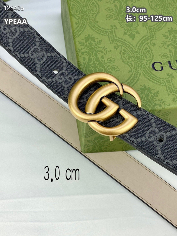 Gucci belt 30mmX95-125cm  8L (136)