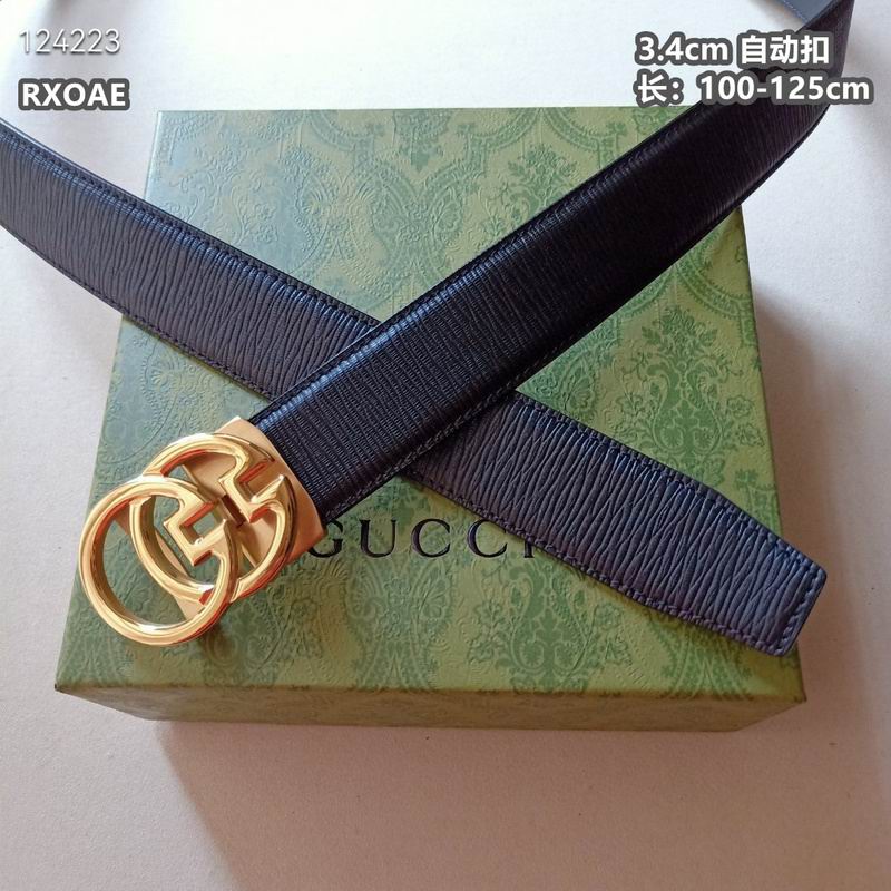 Gucci belt 34mmX100-125cm 8L (198)