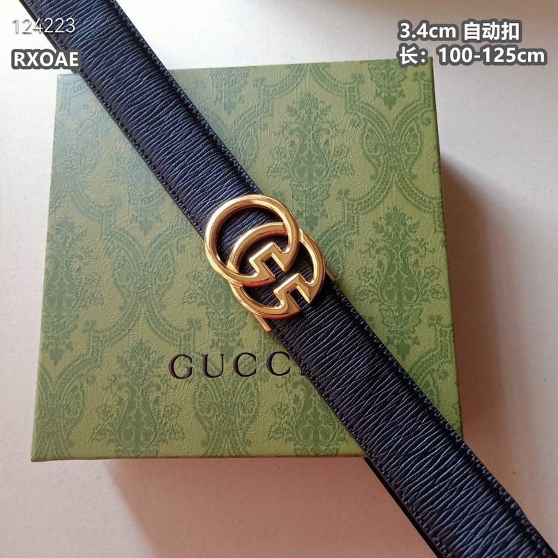 Gucci belt 34mmX100-125cm 8L (201)