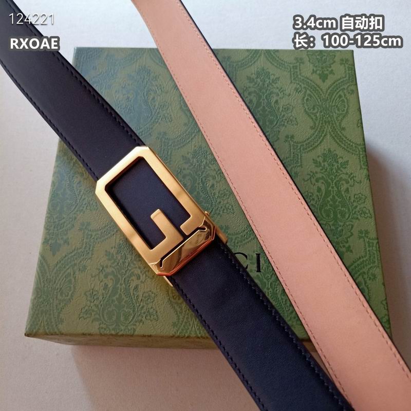 Gucci belt 34mmX100-125cm 8L (210)
