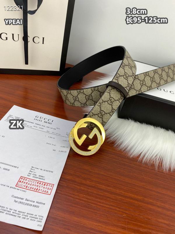 Gucci belt 38mmX95-125cm 8L (373)
