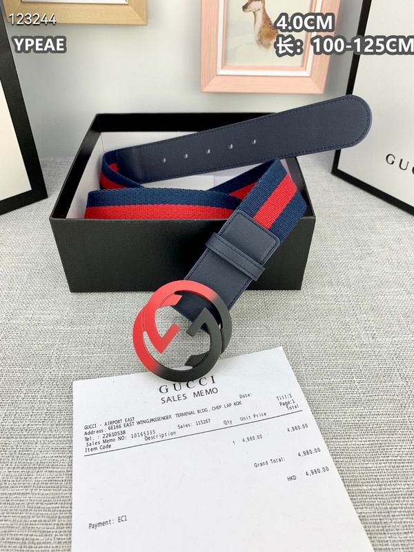 Gucci belt 40mmX100-125cm 8L (593)