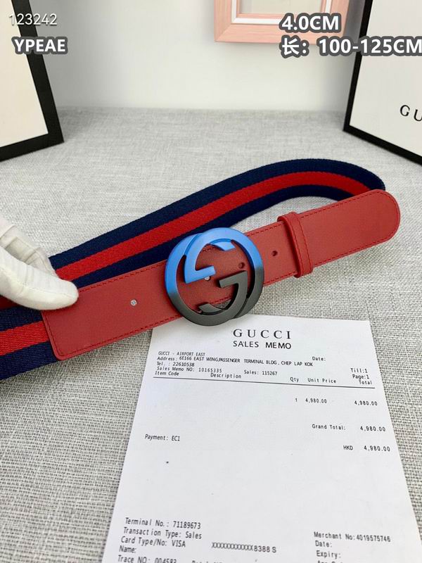 Gucci belt 40mmX100-125cm 8L (598)