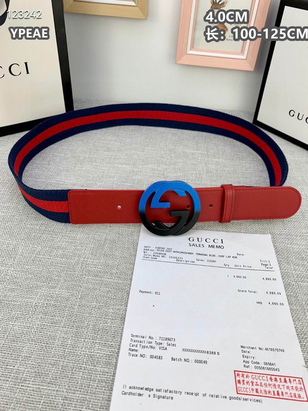 Gucci belt 40mmX100-125cm 8L (599)