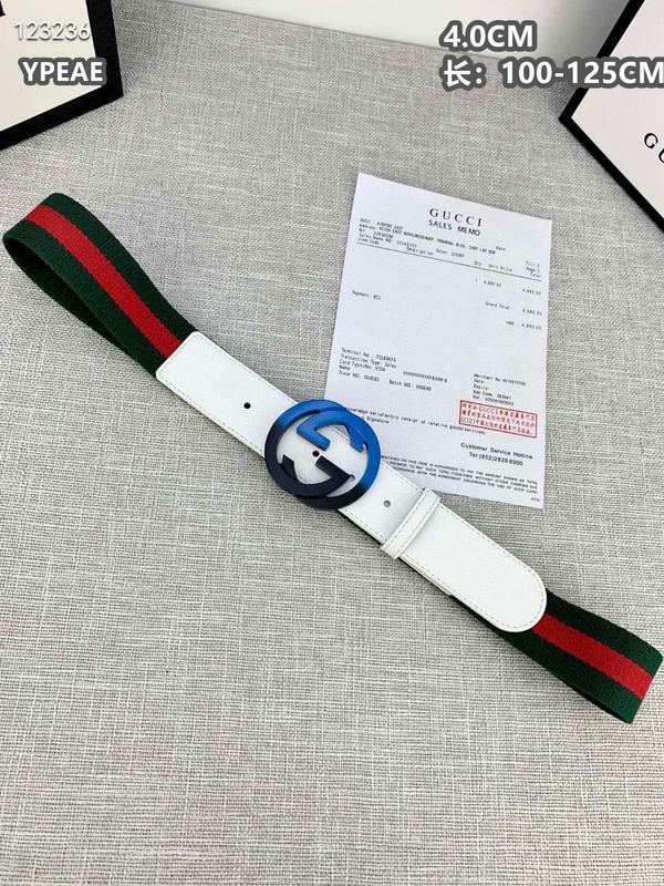 Gucci belt 40mmX100-125cm 8L (615)
