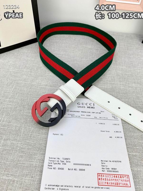 Gucci belt 40mmX100-125cm 8L (618)