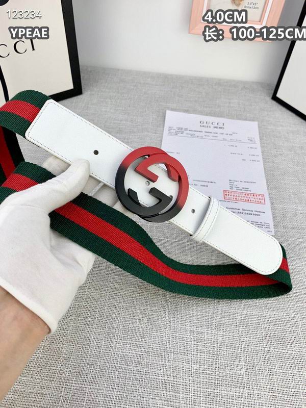 Gucci belt 40mmX100-125cm 8L (619)