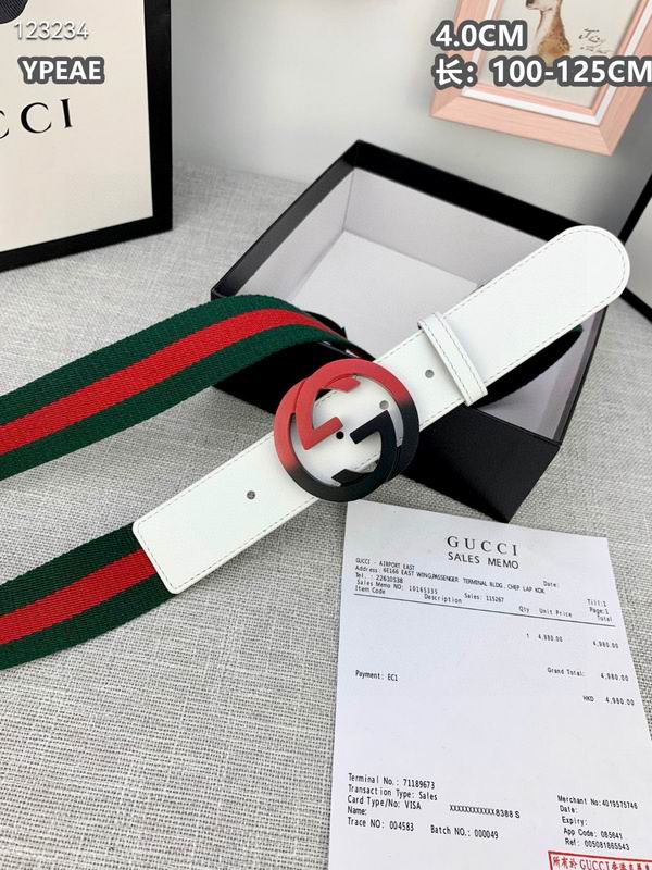 Gucci belt 40mmX100-125cm 8L (620)