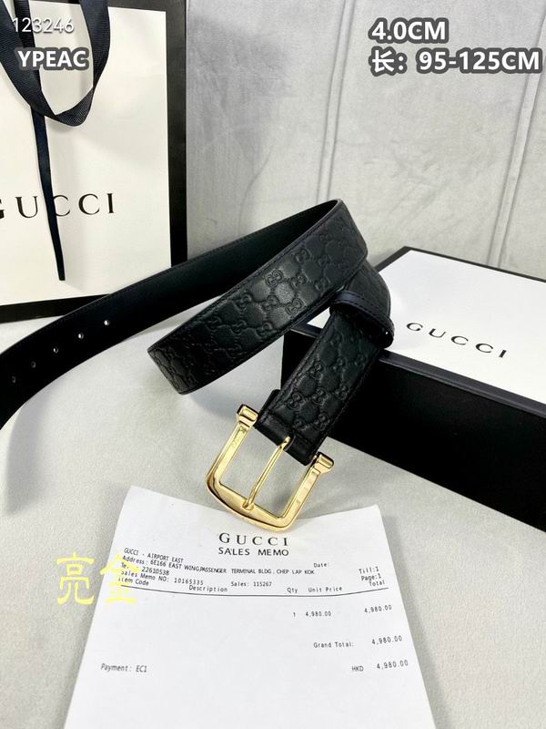 Gucci belt 40mmX95-125cm 8L (512)