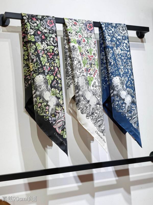 Dior silk scarf 90X90cm E01 (18)