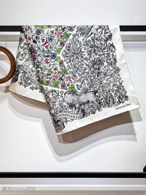 Dior silk scarf 90X90cm E01 (2)