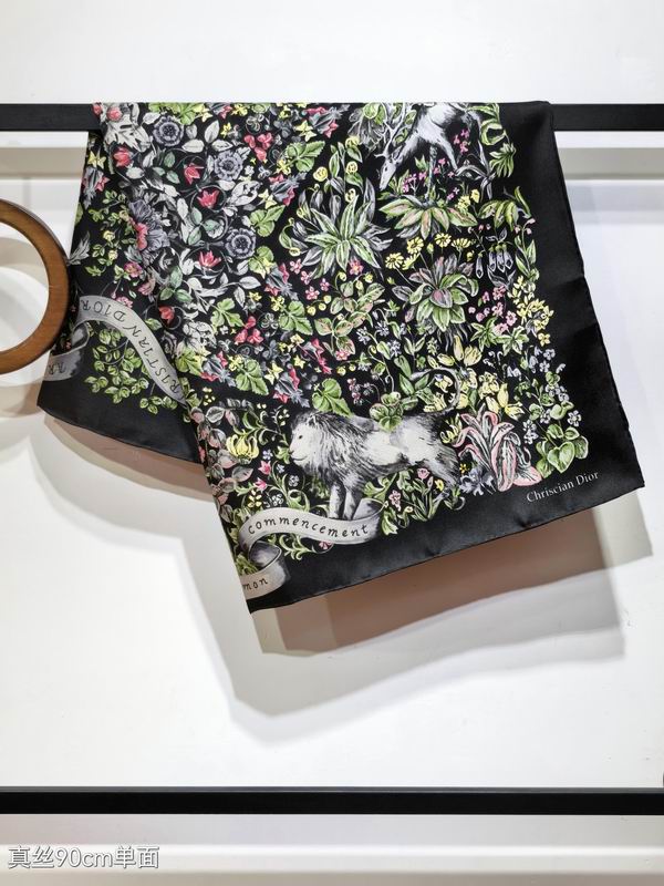 Dior silk scarf 90X90cm E01 (20)
