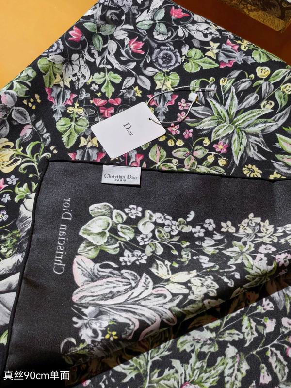Dior silk scarf 90X90cm E01 (22)